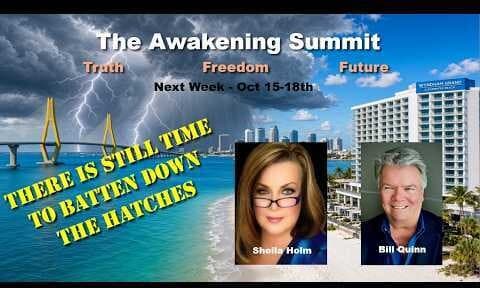 YouTube thumbnail for Sheila Holm and Bill Quinn discussing The Awakening Summit October 15-18, 2026
