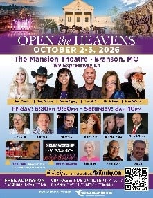 Open the Heavens event poster for October 2 and 3, 2026 in Lebanon, Missouri